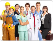 Canamex solutions for various industries - Group of workers from mixed occupations.